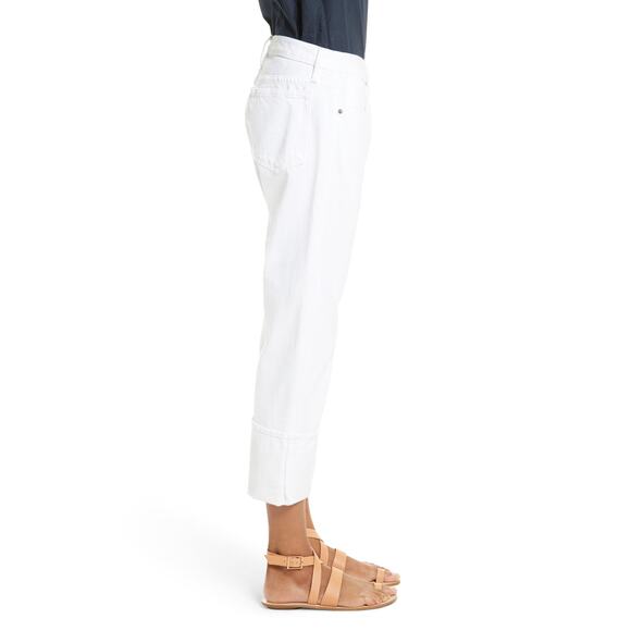 Frame Le Oversized Cuffed Jeans in Blanc 31 - Picture 5 of 11